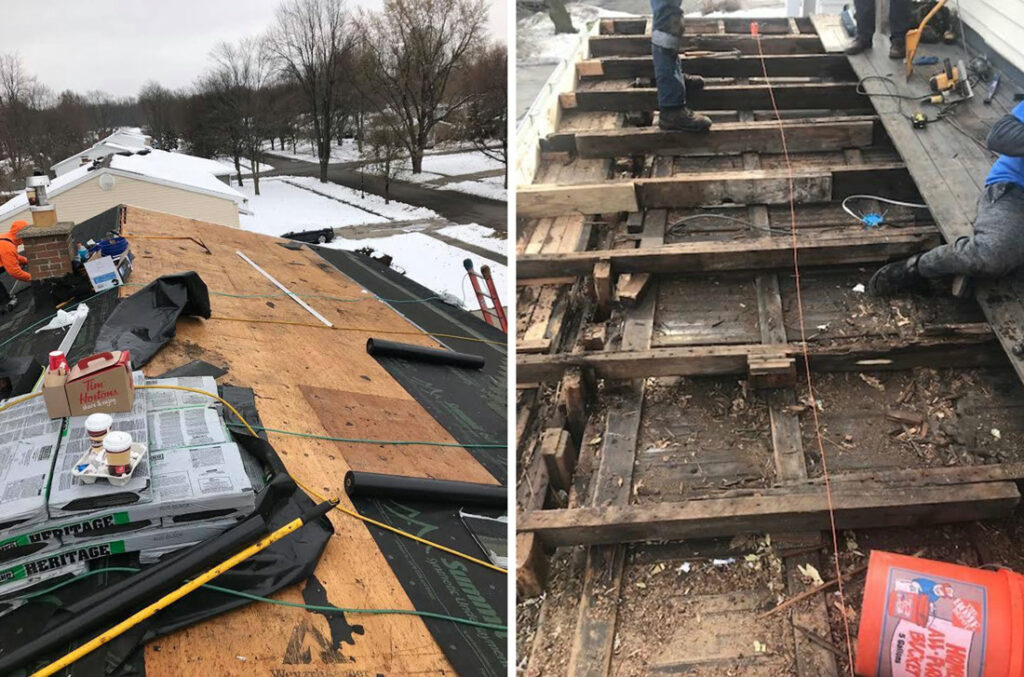 Roof repair job in winter by WCRott
