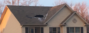 Hole on Roof at Winterties