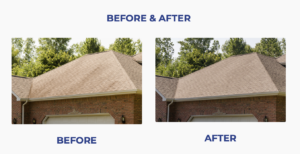 Before/ After Roof Cleaning Services